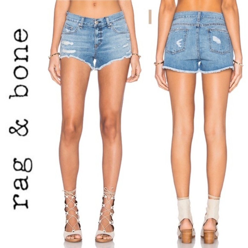 ☀️Rag&Bone Cut off Distressed Shorts Gunner Sz 25